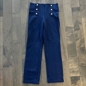 Nygard Slims Pants with Gold Button Accents